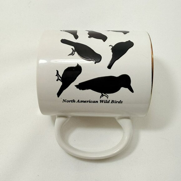 North American Wild Birds Mug Blackbird Watcher Wildlife Silhouette Shadow Gold - Picture 12 of 12